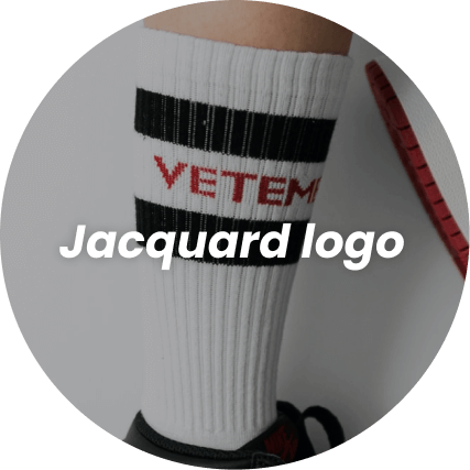 jacquard logo socks